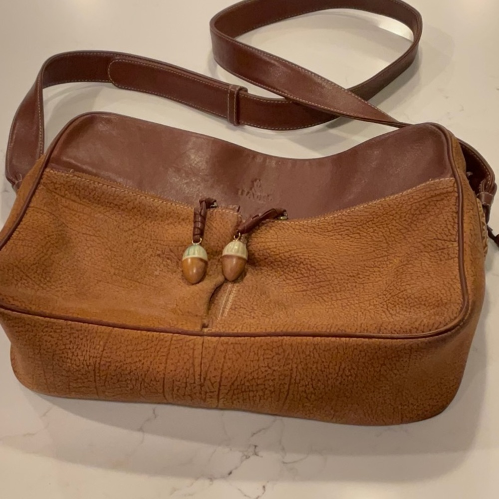 Lladro Brown Leather Shoulder Bag